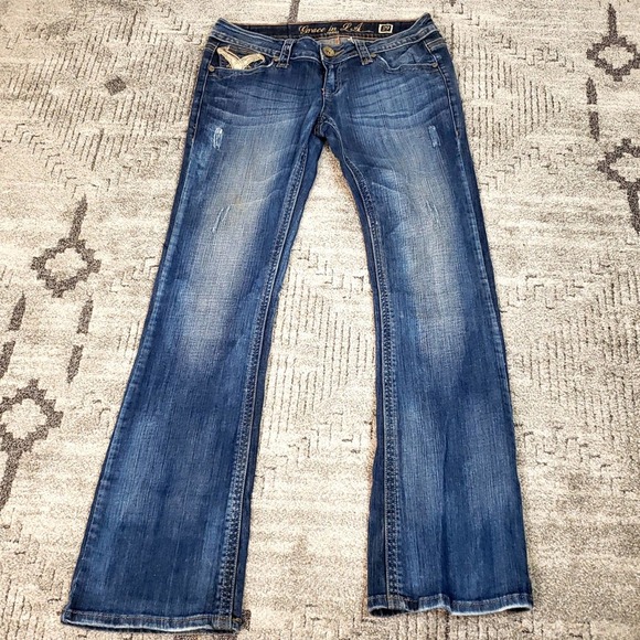 Grace Jeans Boot Cut Embellished Size 11/29 - Picture 2 of 8